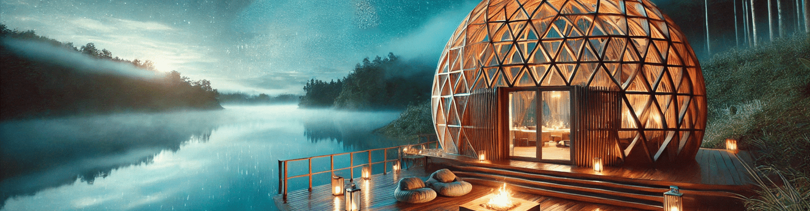 starlit dome retreat in nature