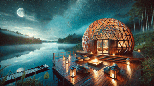 starlit dome retreat in nature