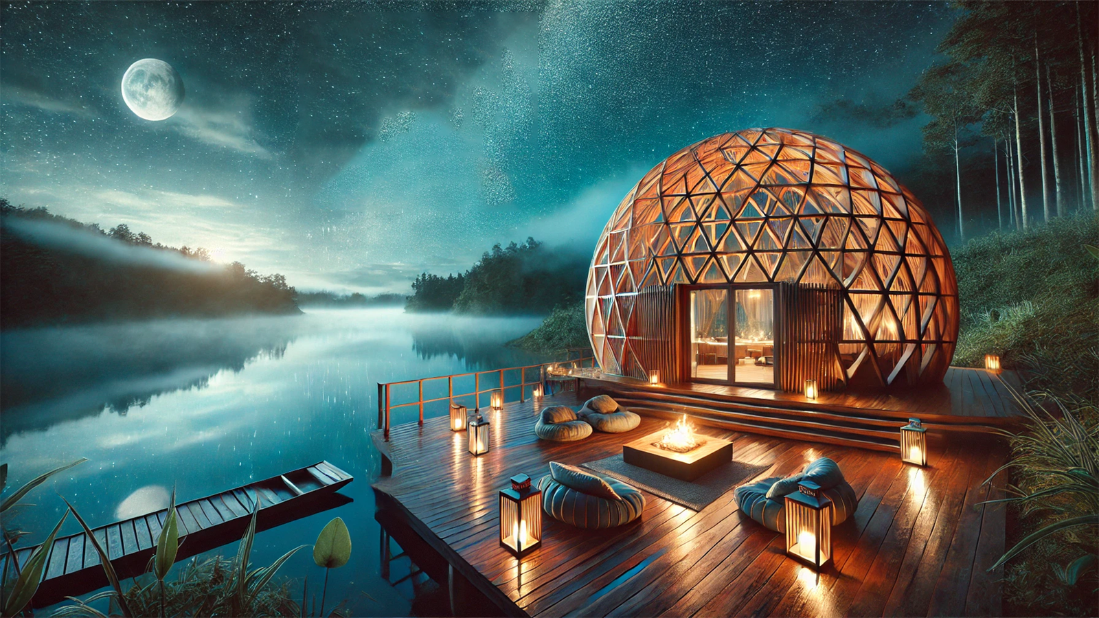 starlit dome retreat in nature