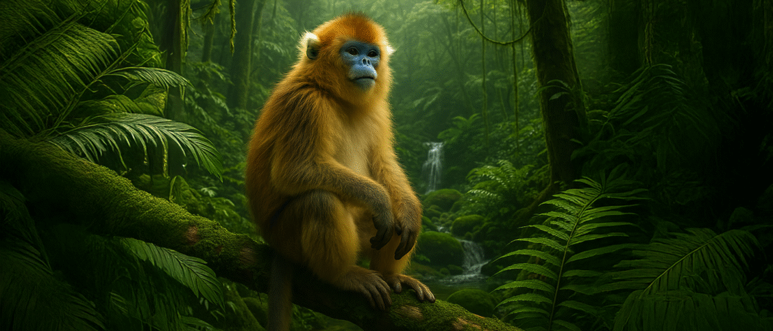 golden monkey in nature