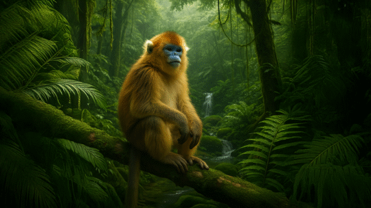 golden monkey in nature
