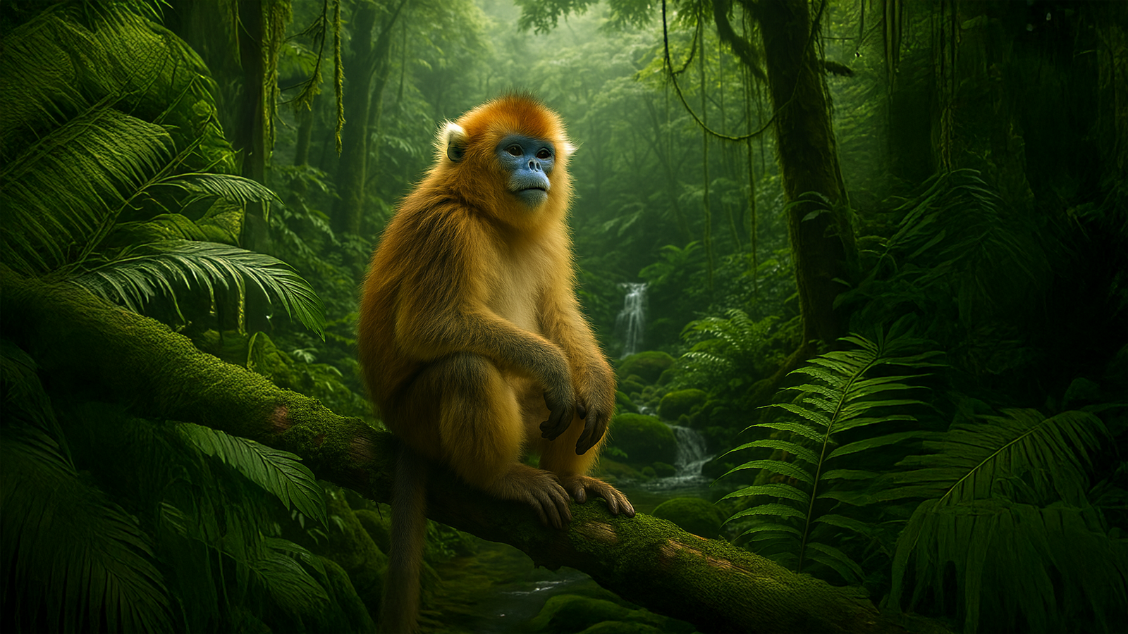 golden monkey in nature