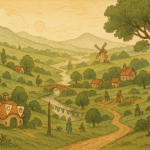 A dreamy peaceful landscape.