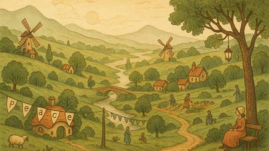A dreamy peaceful landscape.