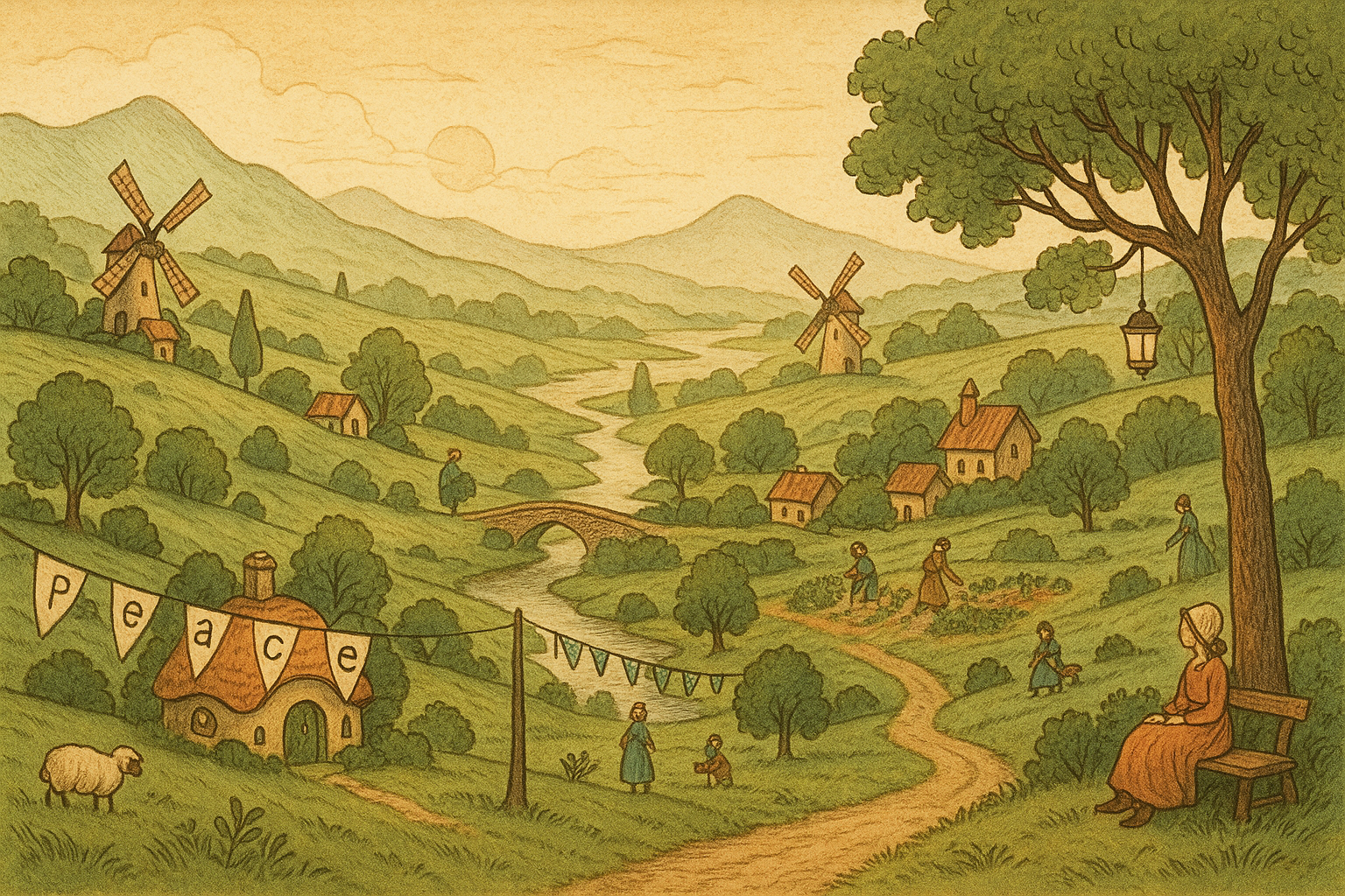 A dreamy peaceful landscape.